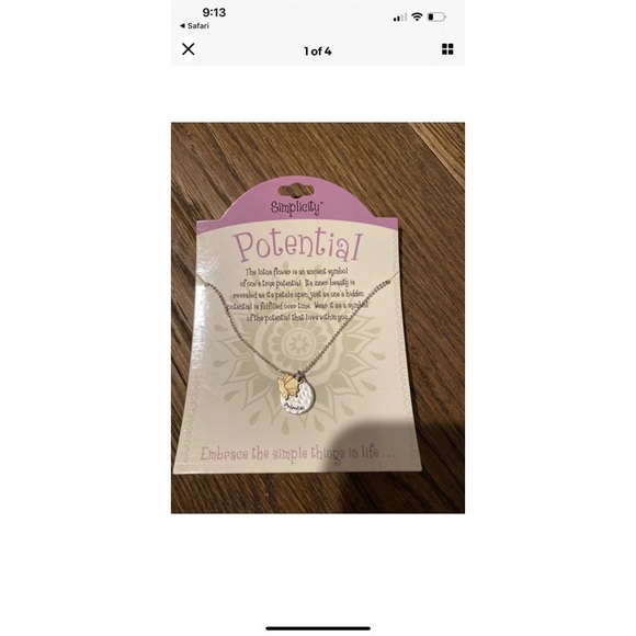 🌸✨Potential Silver/Gold Lotus Necklace - Picture 1 of 9